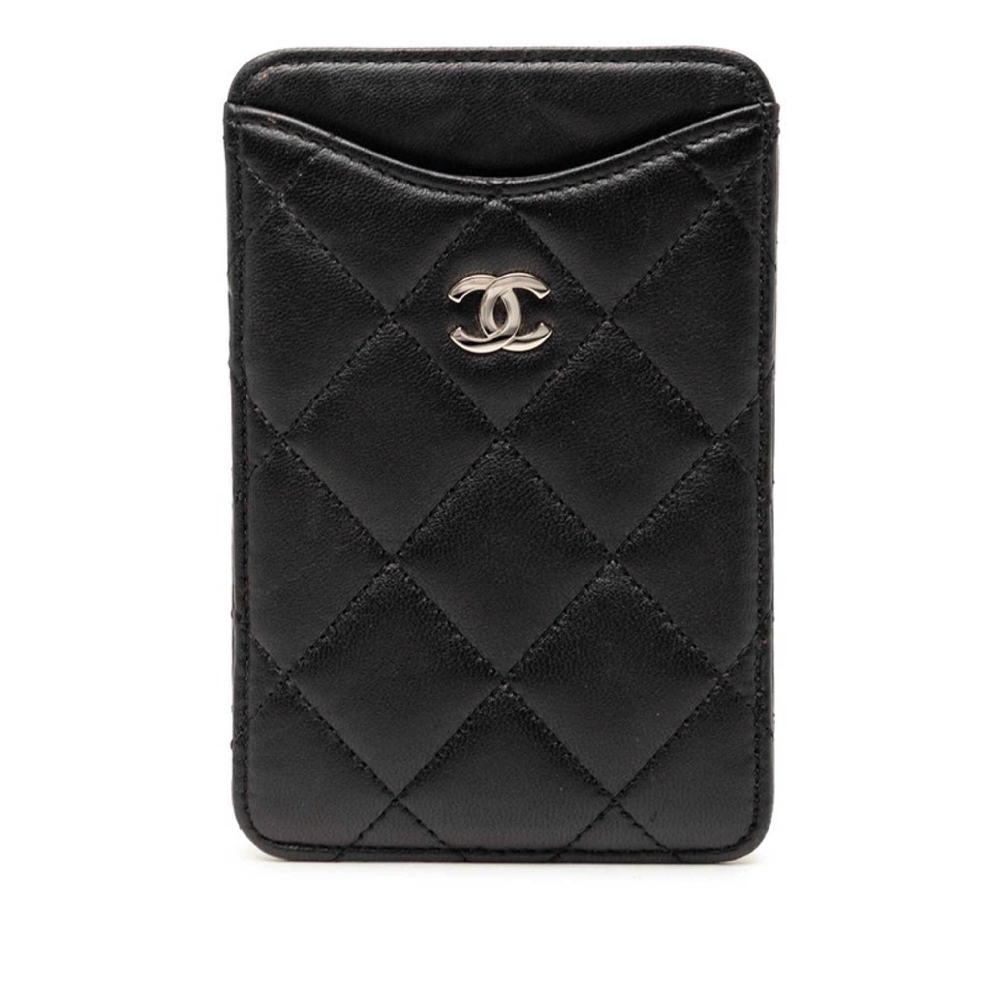 Chanel Chanel Coco Mark Matelassé Pass Case, Black Lambskin, Women's. Size ONE SIZE - 1 Thumbnail
