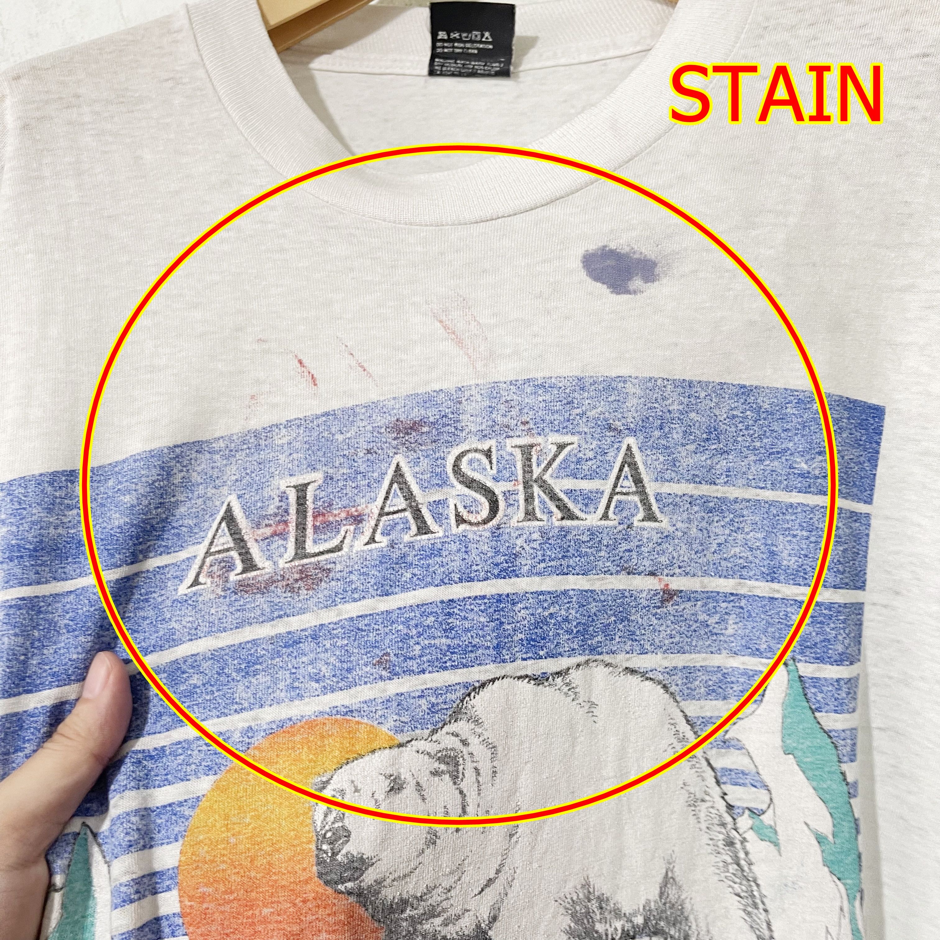 Vintage Vintage 90s Alaska Polar Bear T-Shirt Size US L / EU 52-54 / 3 - 10 Thumbnail