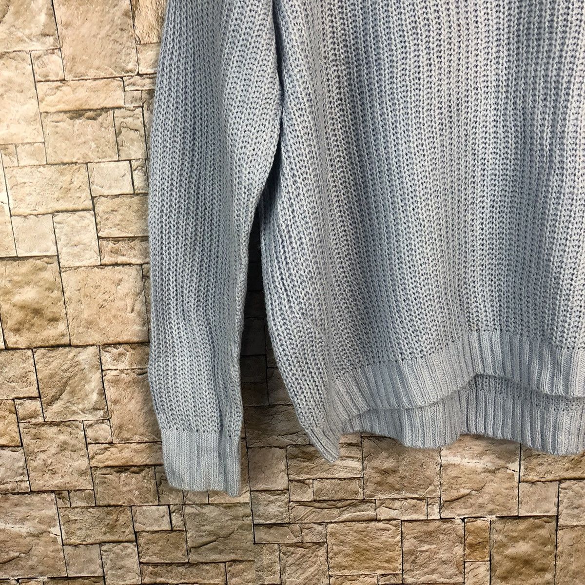 Homespun Knitwear × Japanese Brand Choco Raffine Blue plain Knitwear #A898 Size US M / EU 48-50 / 2 - 7 Thumbnail