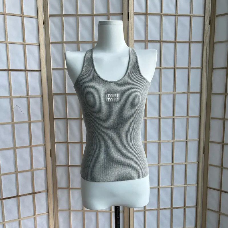 Miu Miu Miu Miu Gray Cotton Women's T-Shirt 0089 Size XS / US 0-2 / IT 36-38 - 1 Thumbnail