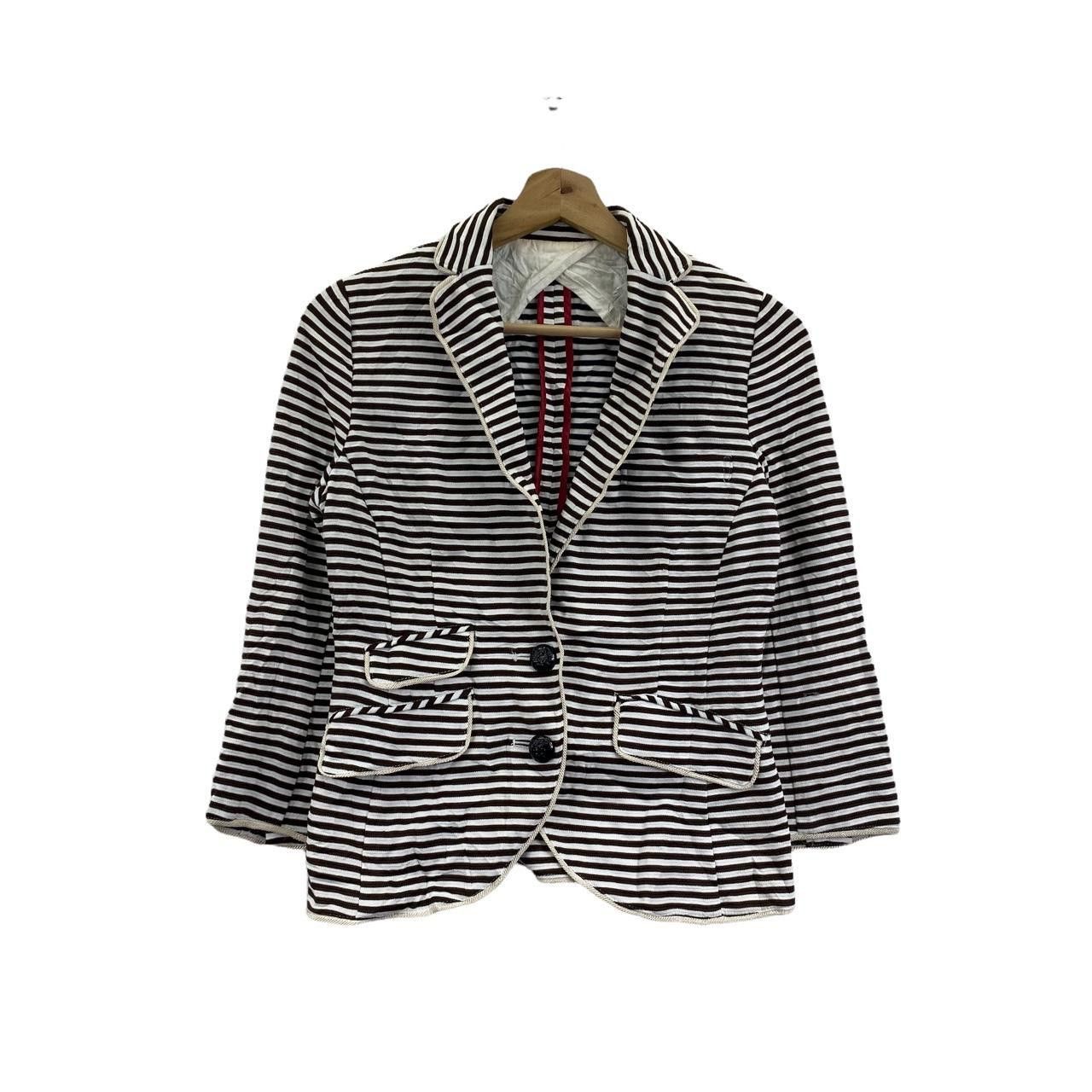 Vintage Vtg DOUBLE STANDARD CLOTHING Striped Cardigan Jacket Size S / US 4 / IT 40 - 1 Thumbnail