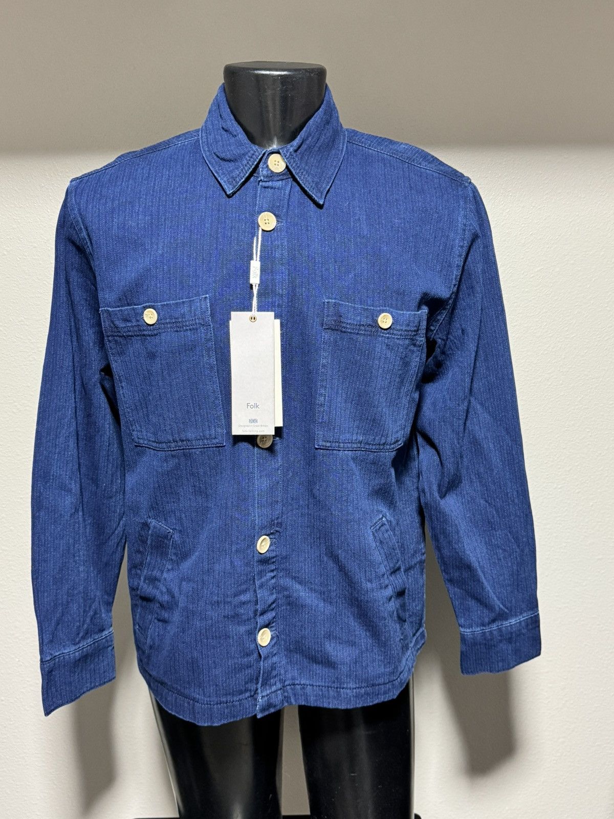 Folk Folk Patch Blue Denim Size Extra Large Overshirt Size US XL / EU 56 / 4 - 1 Thumbnail