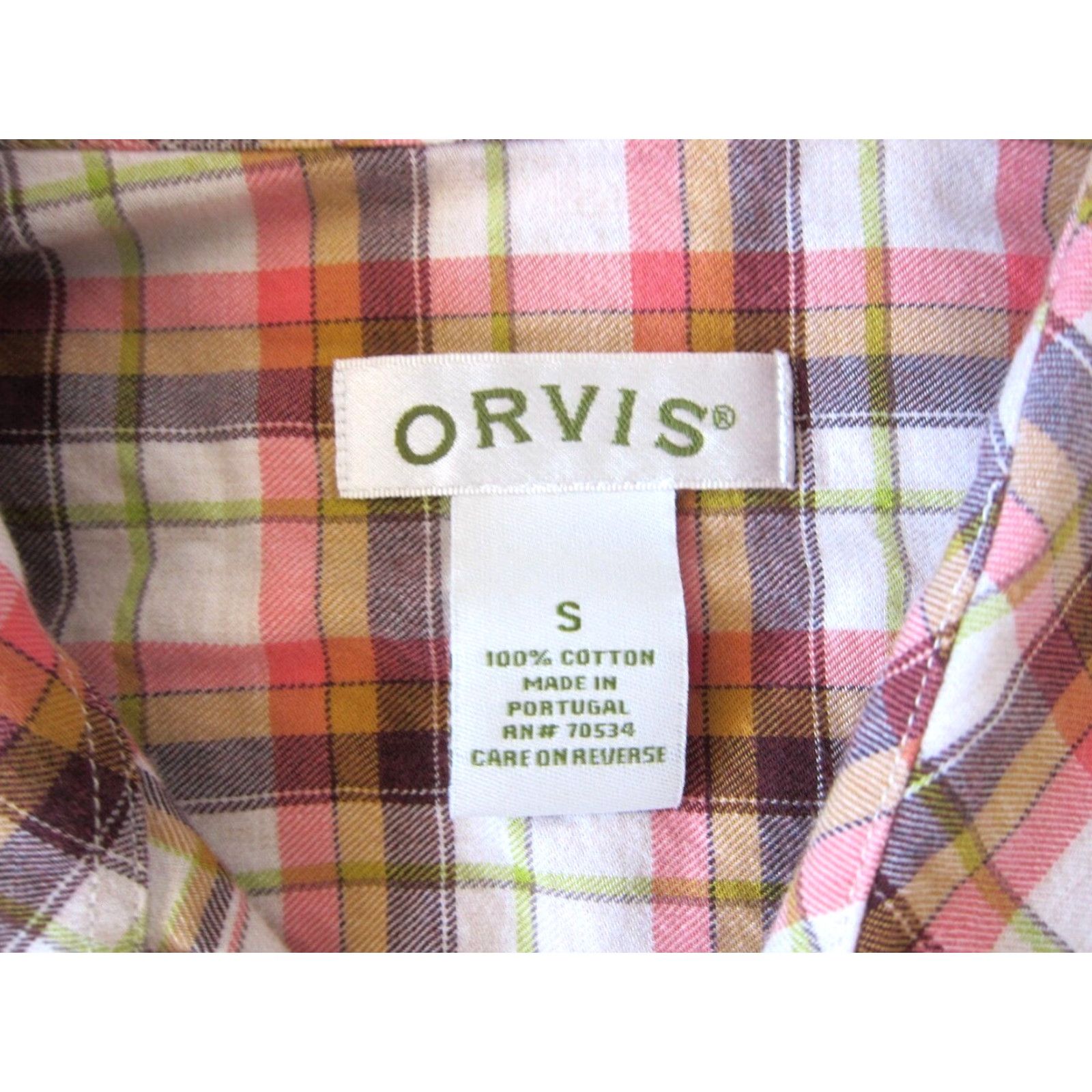 Orvis Orvis Blouse Shirt Women Tunic 100% Cotton Pink Plaid Long Sleeve Collared Small Size S / US 4 / IT 40 - 4 Thumbnail