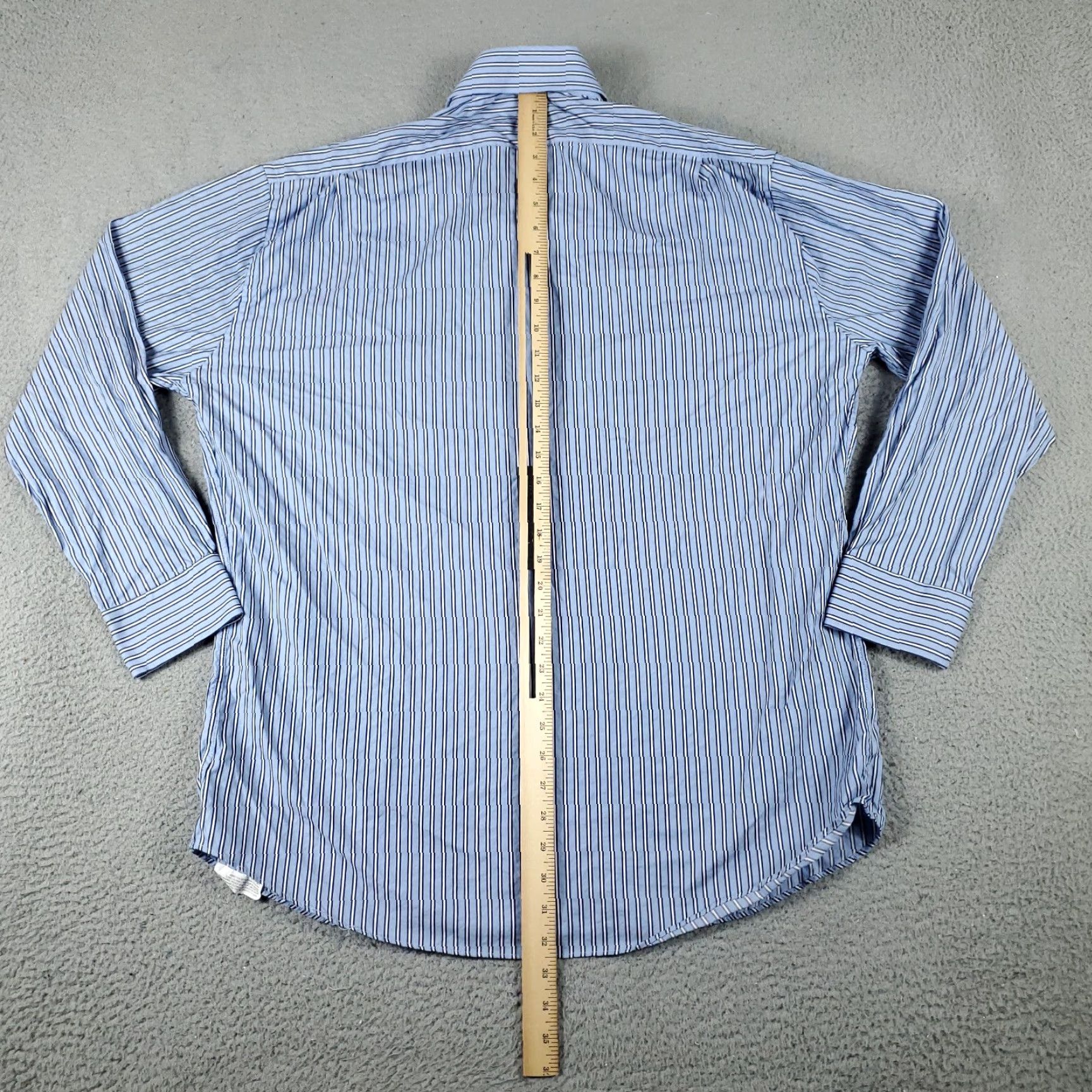 Peter Millar Peter Millar Shirt Mens Large Blue Striped Button-Up Long Sleeve Casual Business Formal Workwear Size US L / EU 52-54 / 3 - 3 Thumbnail