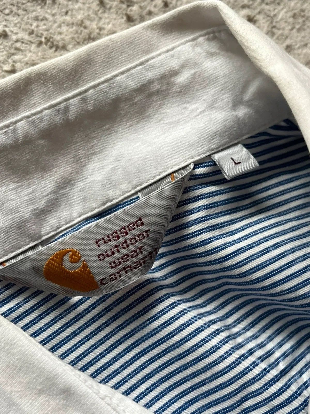Carhartt Carhartt Rugged Outdoor Wear Sz L 2003 Stripped Shirt Rare Size US L / EU 52-54 / 3 - 7 Thumbnail