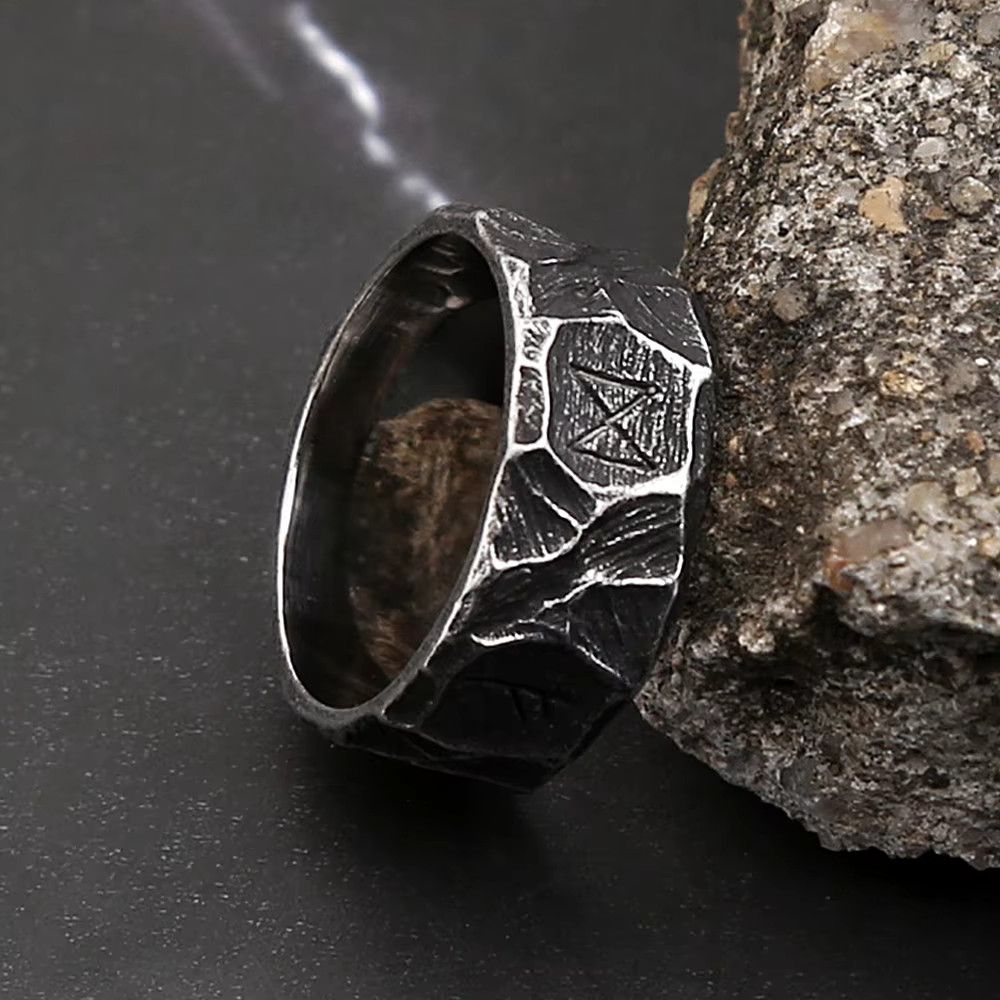 Jewelry Creative Runes Ring Simple Jewelry Size ONE SIZE - 5 Thumbnail