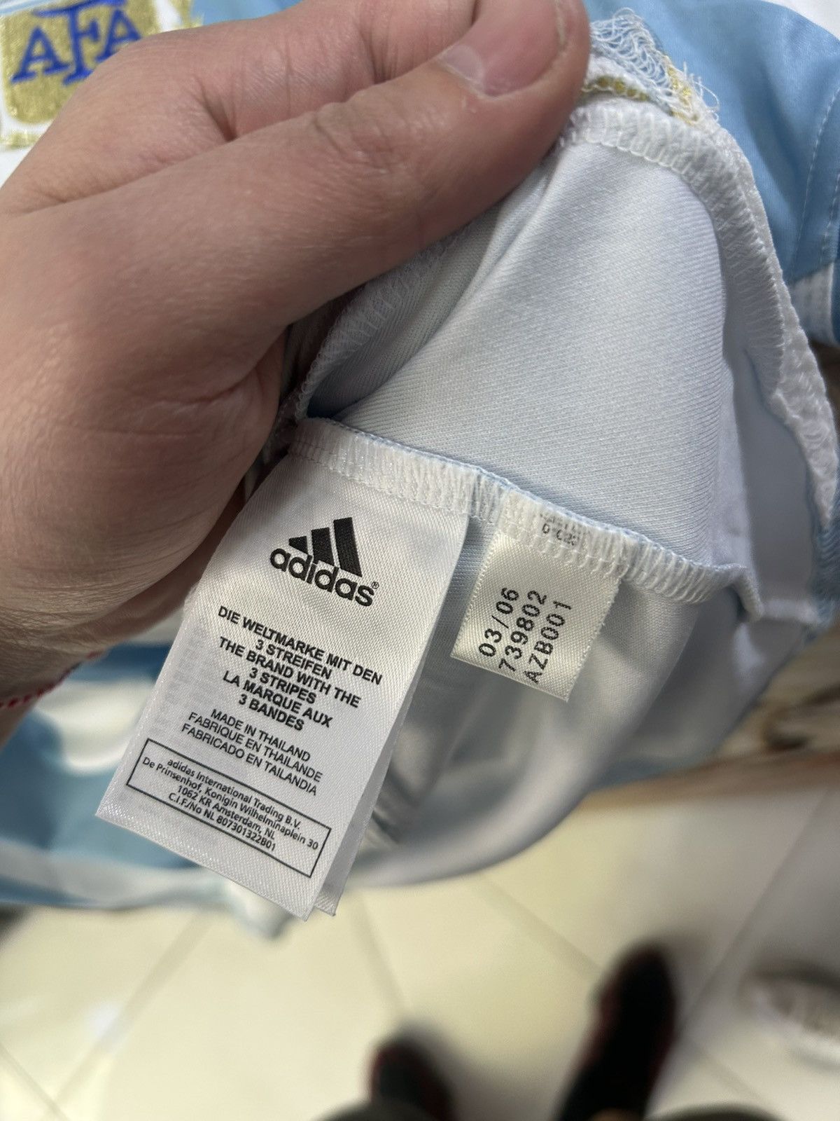 Adidas Argentina 2006 Home Kit Size US XL / EU 56 / 4 - 6 Thumbnail