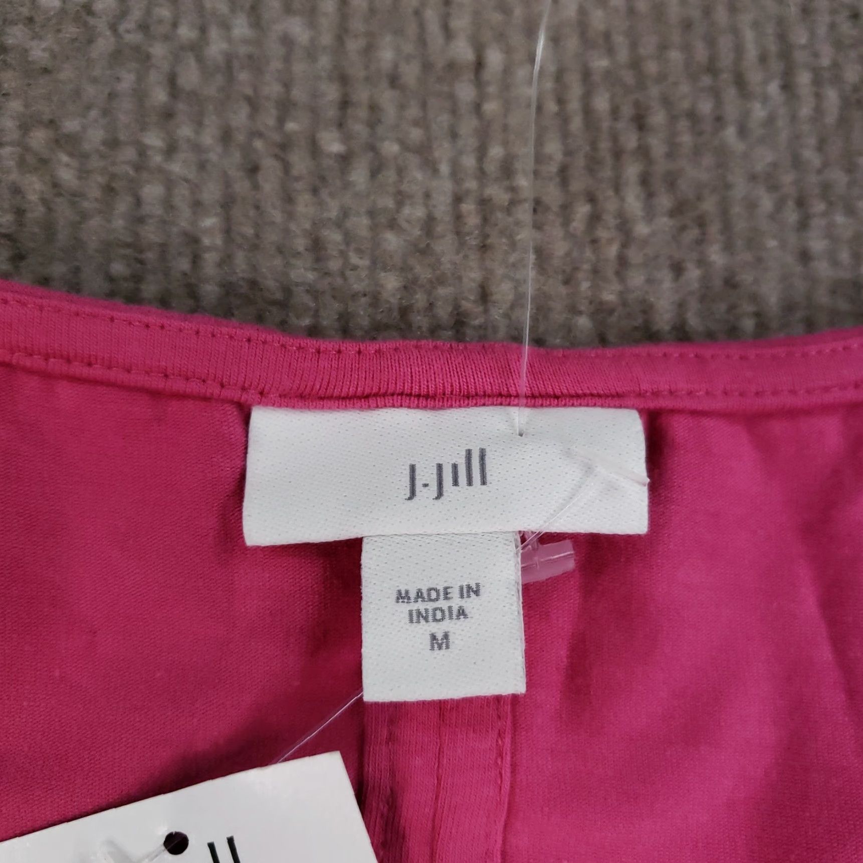 J. Jill VINTAGE J. Jill Dress Womens Medium Pink Dahlia Puff Sleeve V-Neck Casual Summer resort travel Size M / US 6-8 / IT 42-44 - 6 Thumbnail