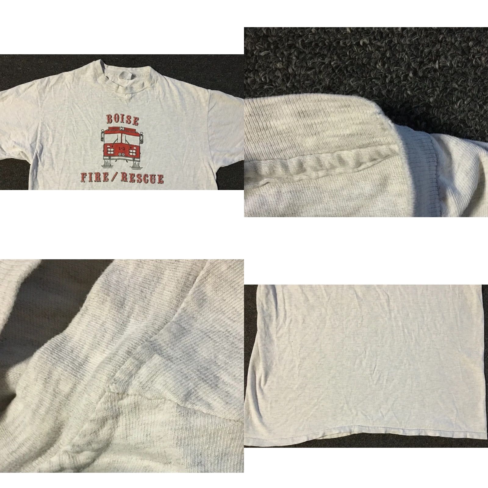 Vintage VINTAGE Boise Fire Department Shirt M L Gray 90s 80s Funny Grunge Biker Idaho USA Single Stitch T-Shirt Mens Short Sleeve XP Size US M / EU 48-50 / 2 - 8 Thumbnail
