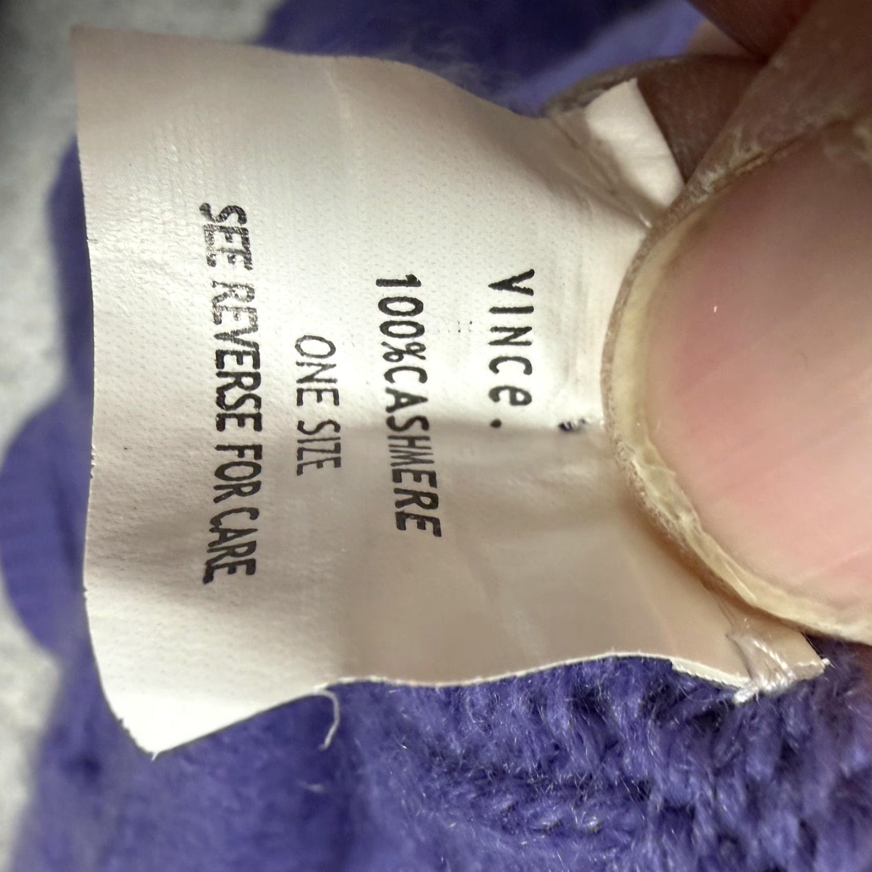 Vince Vince Cape Sweater One Size Purple Cable-Knit Cape-Waisted Knit Women Wool Cashmere V-Neck Button Front Vintage No Size ONE SIZE - 6 Thumbnail