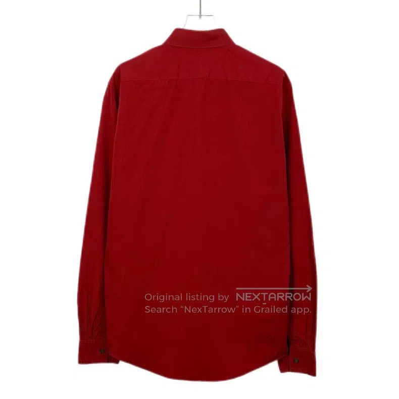 Hermes Hermes size 39 Red Cotton Collar Single Button Long Sleeve Size US M / EU 48-50 / 2 - 2 Thumbnail