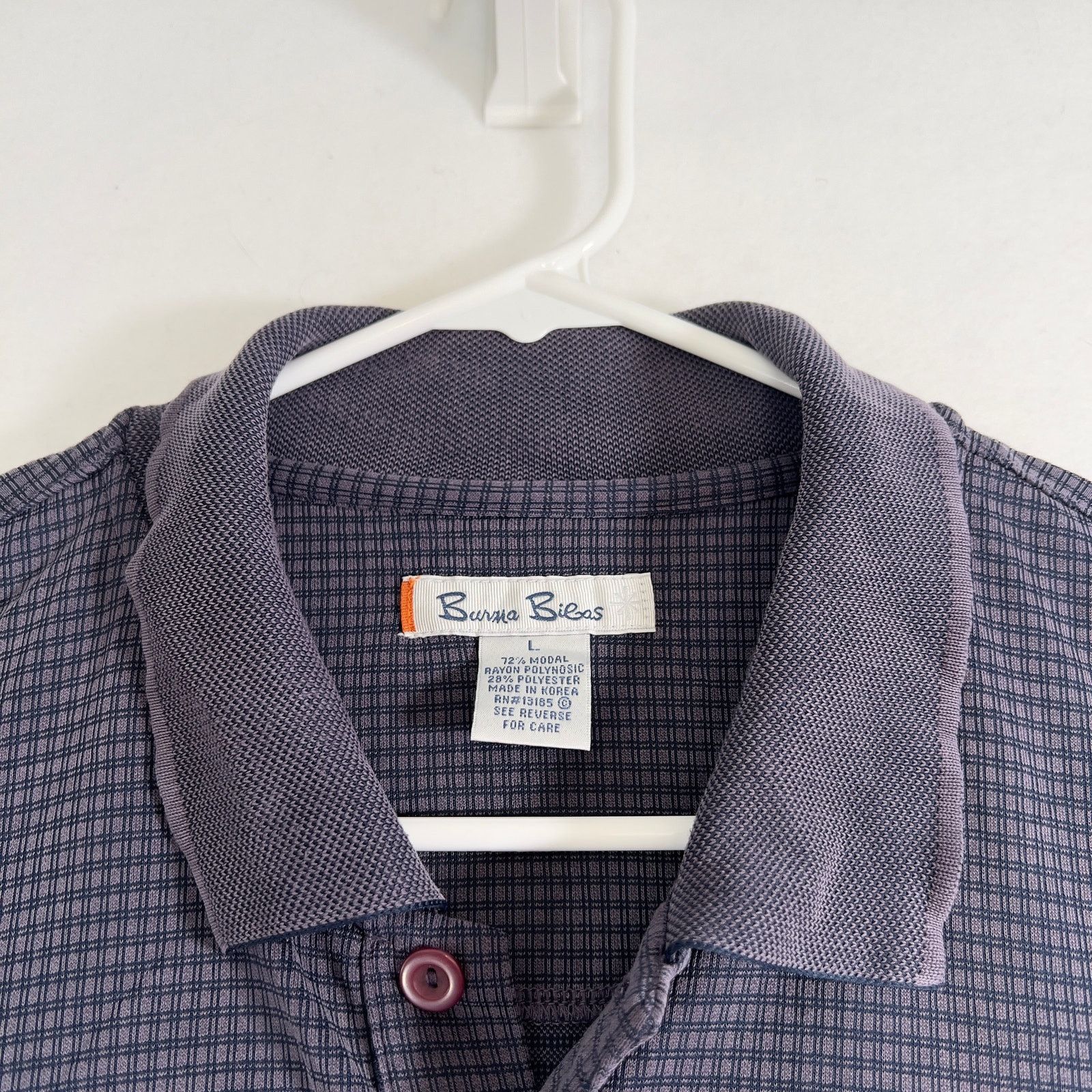 Burma Bibas Burma Bibas Polo Shirt Mens Large Modal Blend Purple Vintage Size US L / EU 52-54 / 3 - 2 Thumbnail