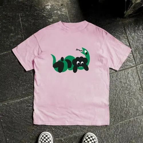 Japanese Brand Adachi x Endo Pink casual retro snake print cotton t-shirt Size US M / EU 48-50 / 2 - 5 Thumbnail
