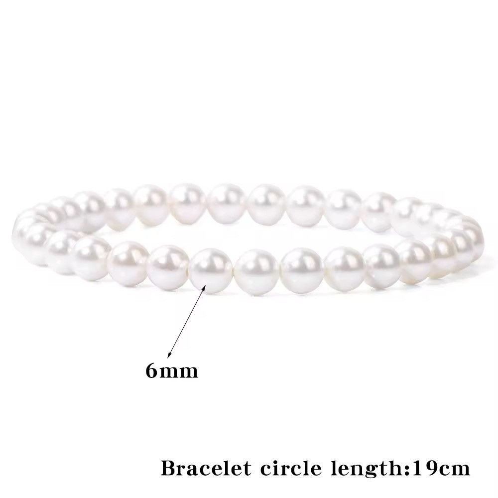 Japanese Brand × Jewelry × Vintage 6mm Natural Shell Pearl Bracelet Size ONE SIZE - 3 Thumbnail