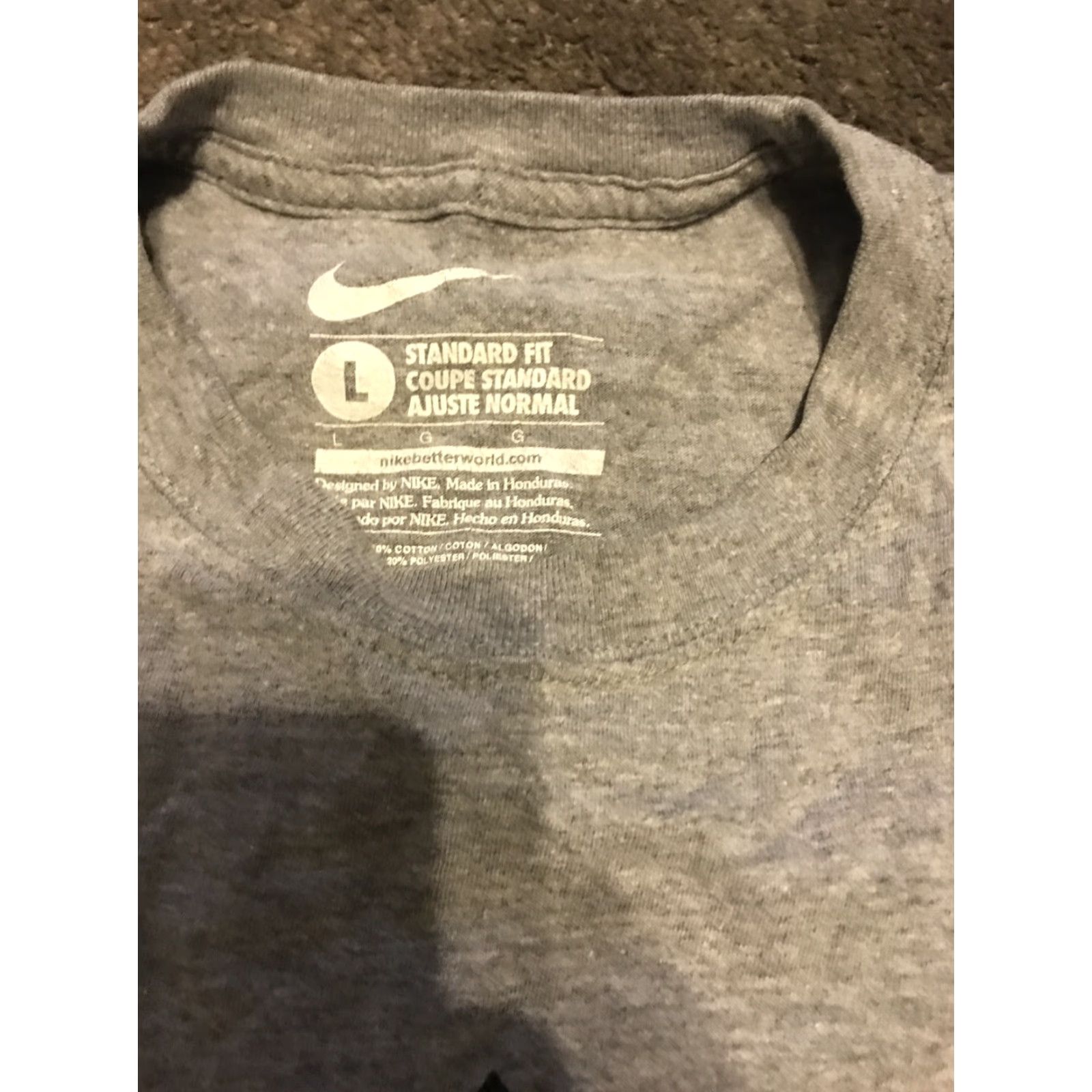 Nike NIKE Men's Long-Sleeve T-Shirt Gray sz L Standard Fit Dri-FIT Training T-Shirt Moisture Wicking Crew Neck Size US L / EU 52-54 / 3 - 2 Thumbnail