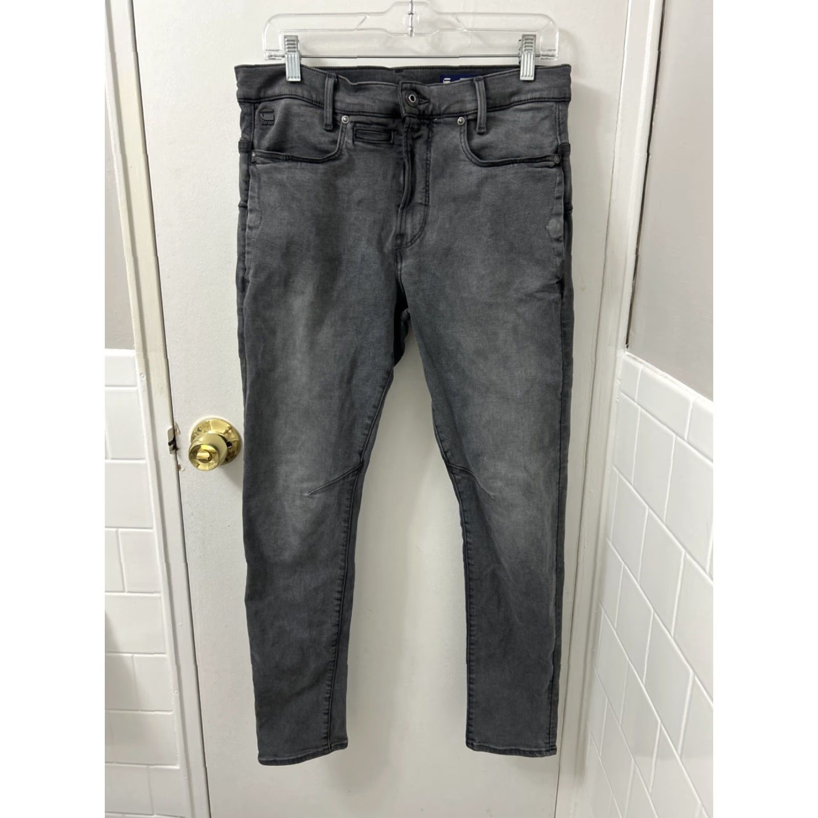 Vintage G-Star RAW Jeans Slim 30x30 Gray D Staq 3D Premium Italian Denim Cotton Mens Regular Slim Fit Pants Jeans Gray Size US 30 / EU 46 - 2 Thumbnail