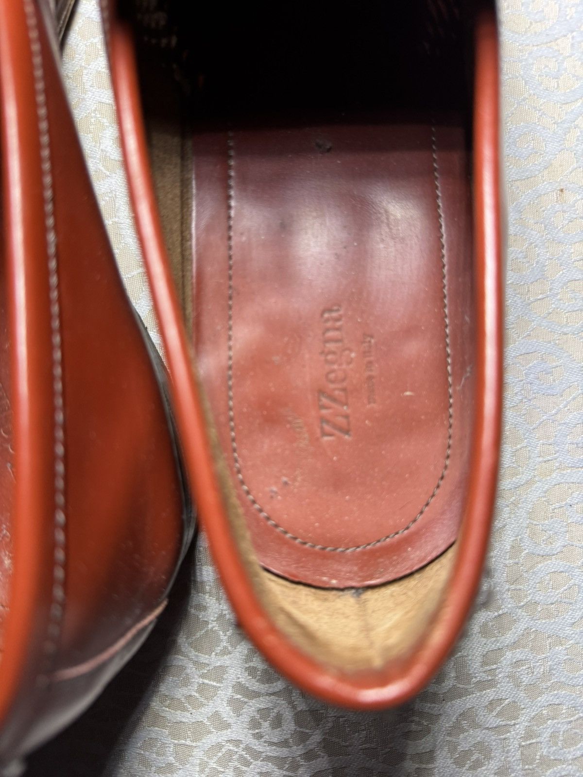 Z Zegna Ermenegildo Zegna Brown Leather Penny Loafers Size US 10 / EU 43 - 5 Thumbnail
