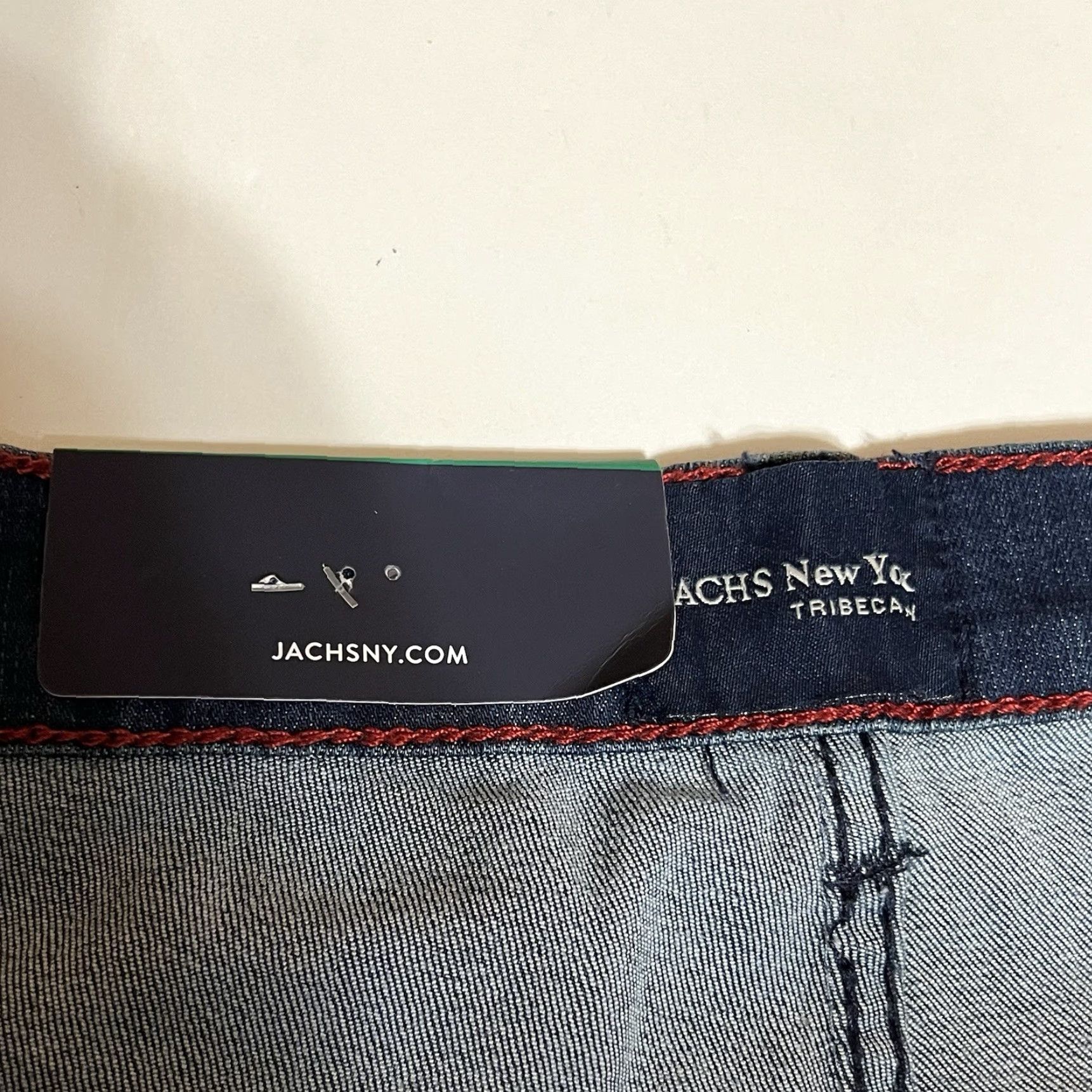 Denime JACHS New York Jeans Mens 38x34 Comfort Stretch Denim Blue Straight Fit NWT Size US 38 / EU 54 - 7 Thumbnail