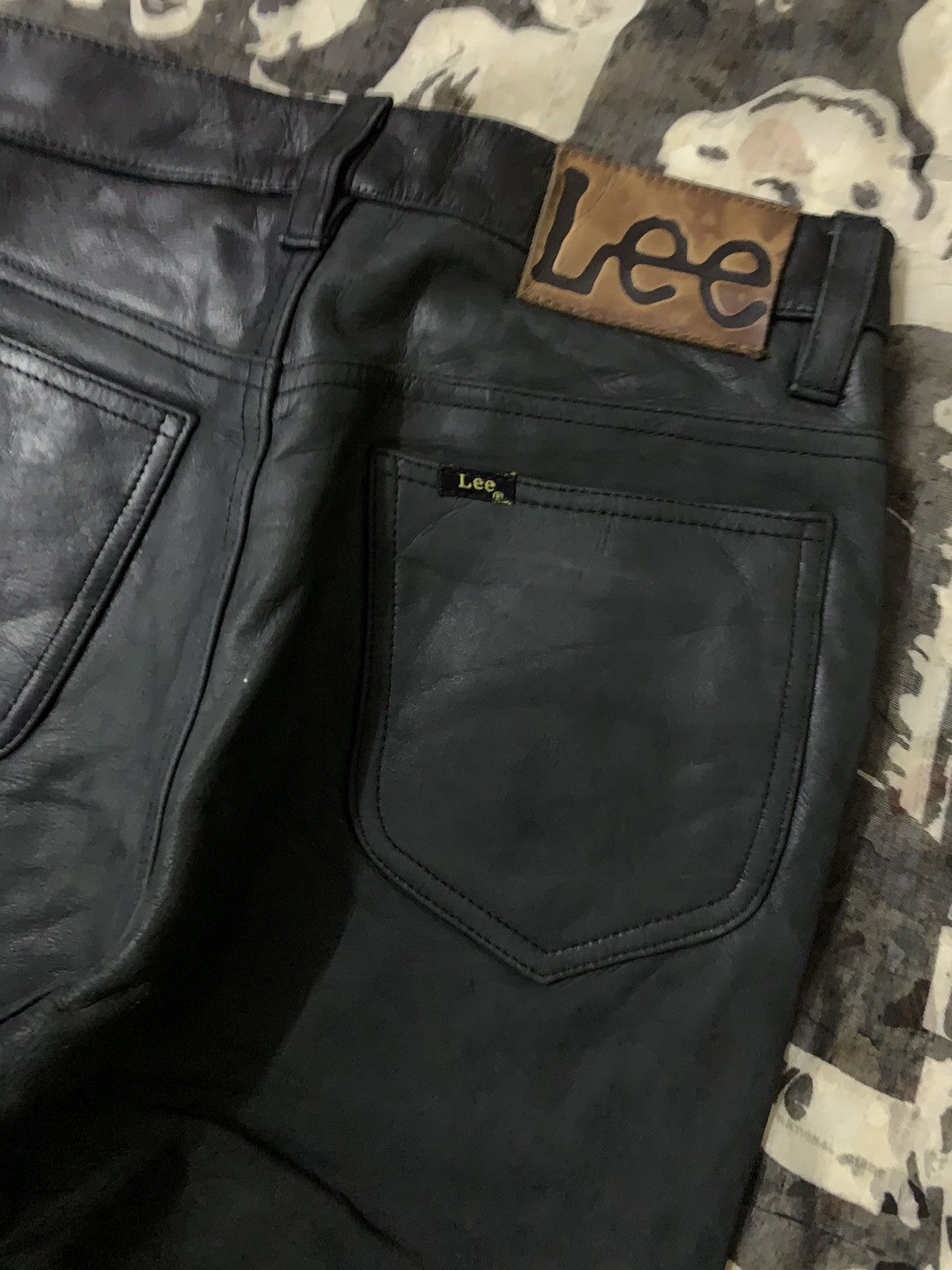 Lee 💥Vintage Union Made Lee Rider Sanforized Leather Pant Size US 26 / EU 42 - 7 Thumbnail