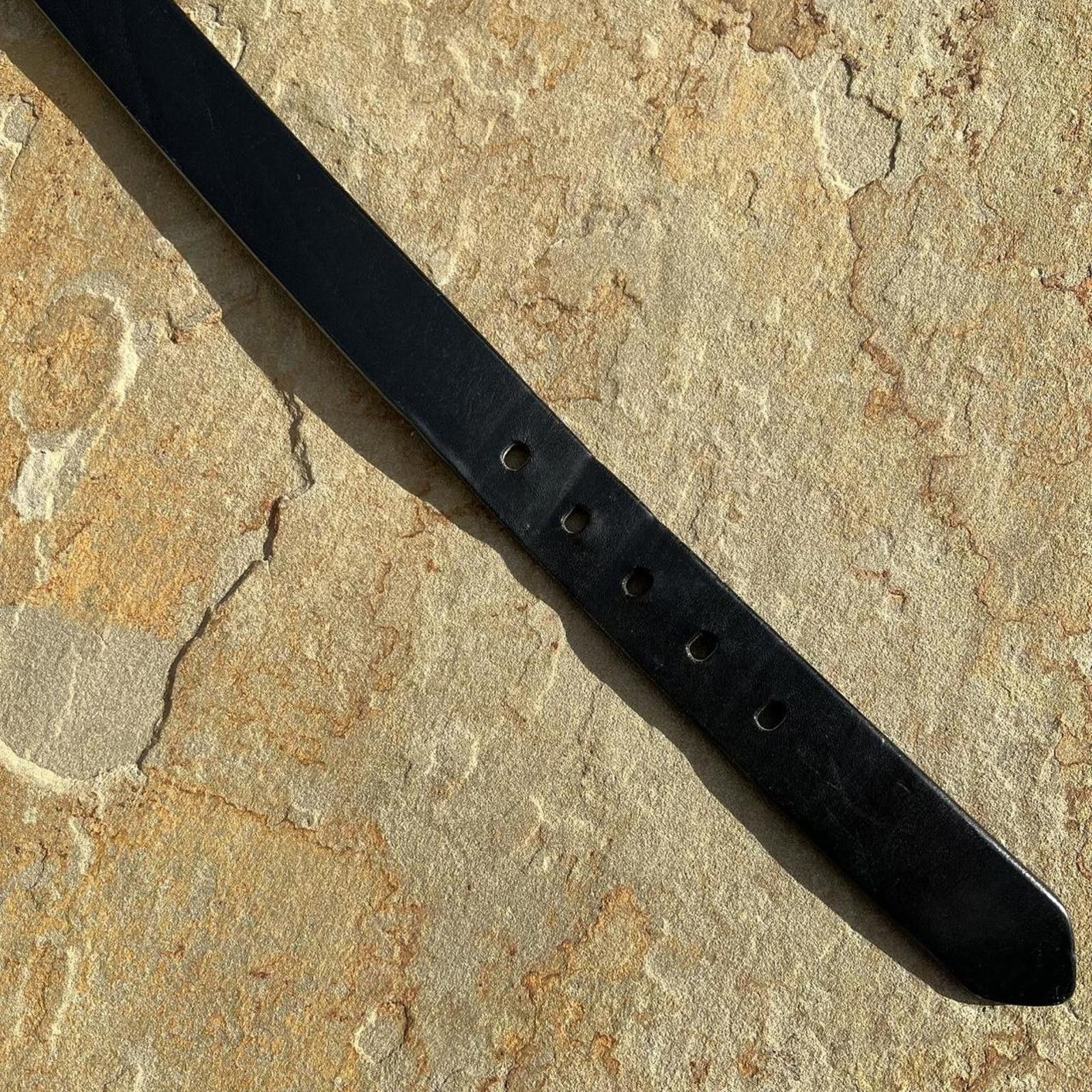 Kenneth Cole Y2K Designer Black Italian Leather Belt Size ONE SIZE - 5 Thumbnail