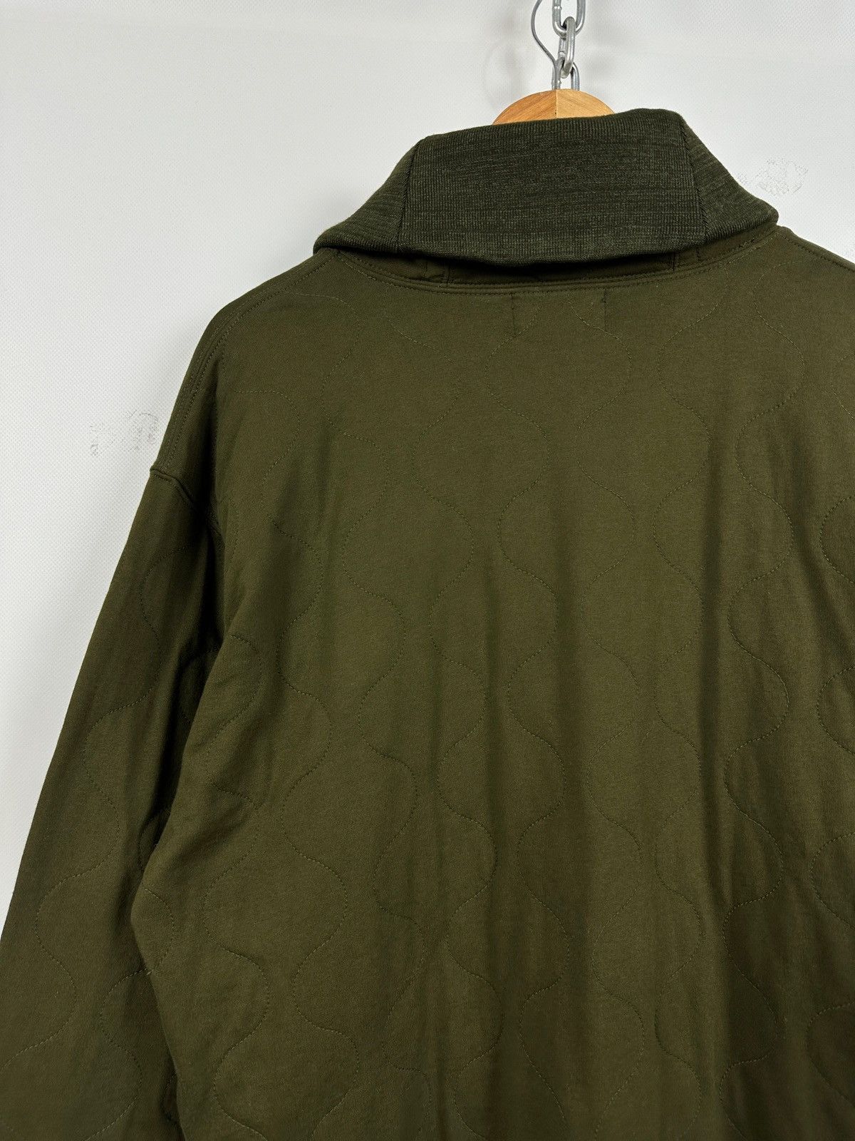 RRL Ralph Lauren RRL Ralph Lauren Khaki Quilted Shawl Collar Sweatshirt Size US XL / EU 56 / 4 - 17 Thumbnail