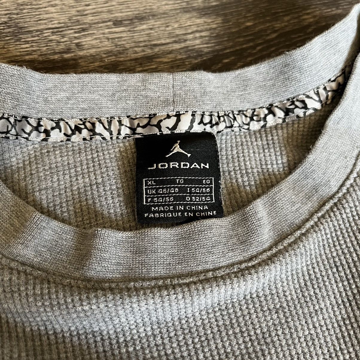 Jordan Brand Vintage Y2K Jordan Basic Logo Thermal Waffle Longsleeve Tee Size US XL / EU 56 / 4 - 5 Thumbnail
