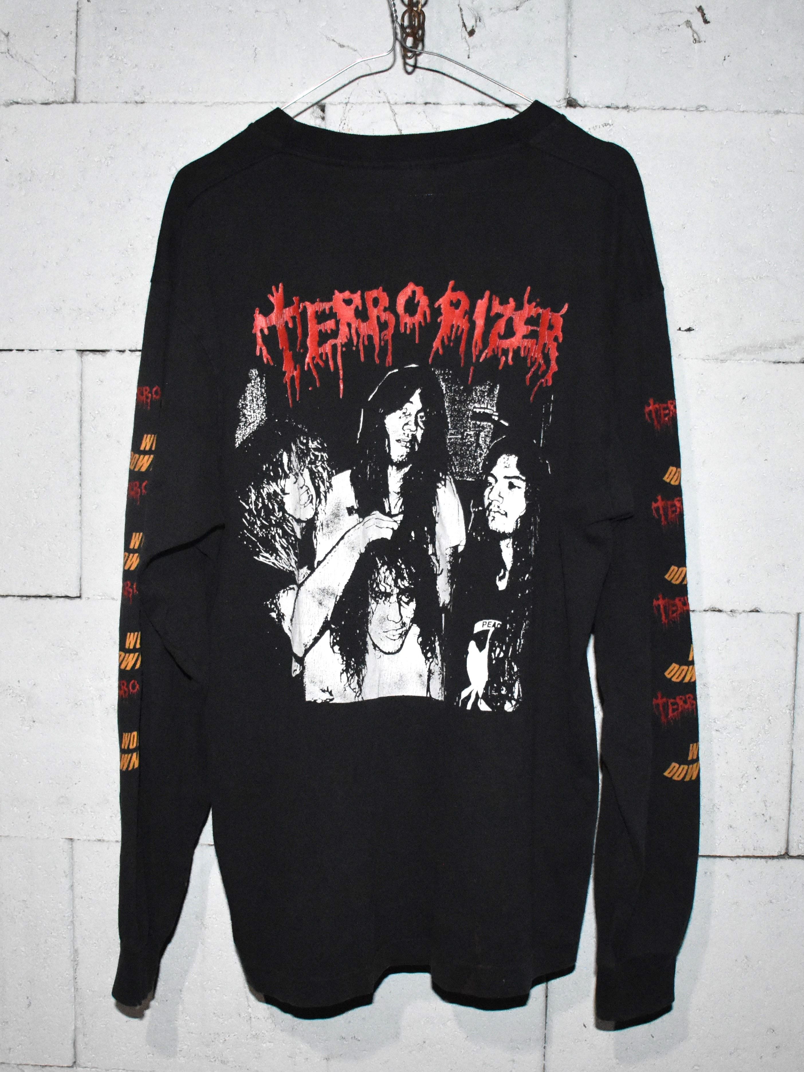 Band Tees × Vintage Vintage 90s Terrorizer longsleeve World Downfall Size US XL / EU 56 / 4 - 2 Thumbnail
