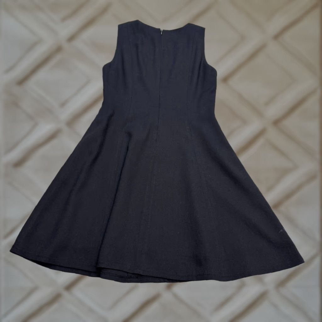 Vintage The Limited Wool Blend Dress Womens A-Line Fit & Flare Knee Length V-Neck Sleeveless Black 8 Sh Size M / US 6-8 / IT 42-44 - 1 Thumbnail