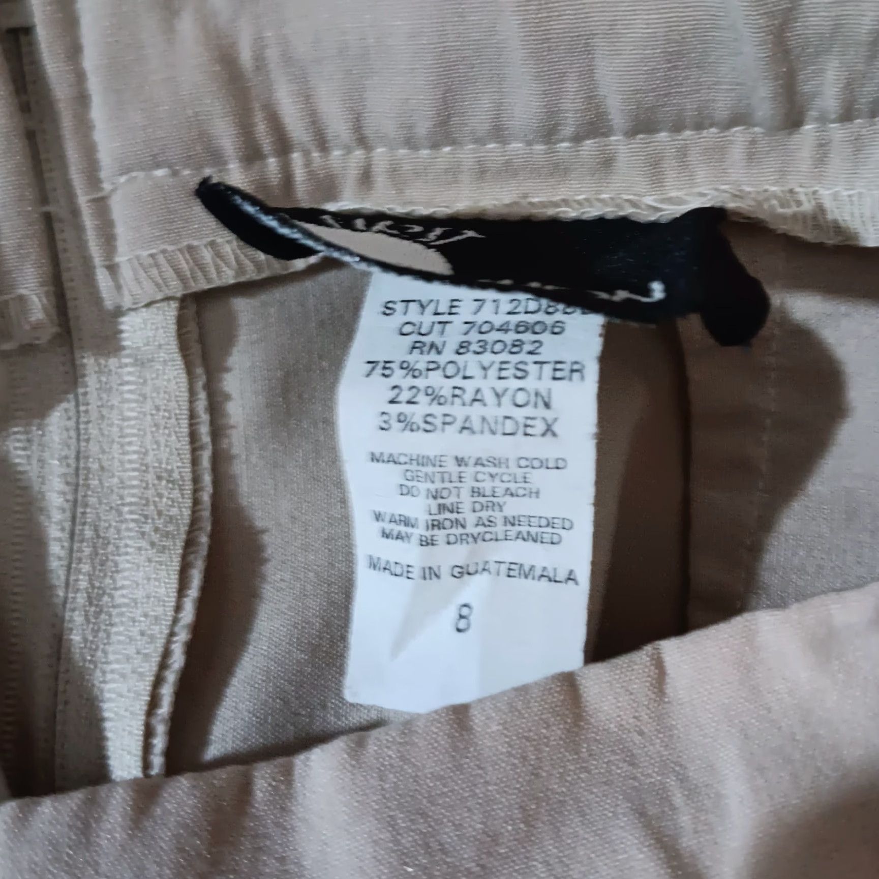 Vintage VINTAGE First Option Skirt Long A-Line 8 Women Brown Beige Stretch Polyester Rayon Spandex Minimalist Natural Slim Size 30" / US 8 / IT 44 - 4 Thumbnail