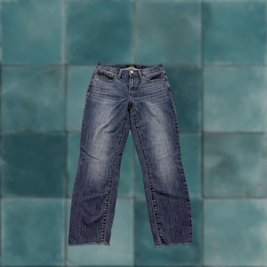 Lucky Brand Lucky Brand Jeans Womens 6/28 Blue Mid Rise Crop Ava Raw Hem Stretch Denim Size 28" / US 6 / IT 42 - 1 Thumbnail