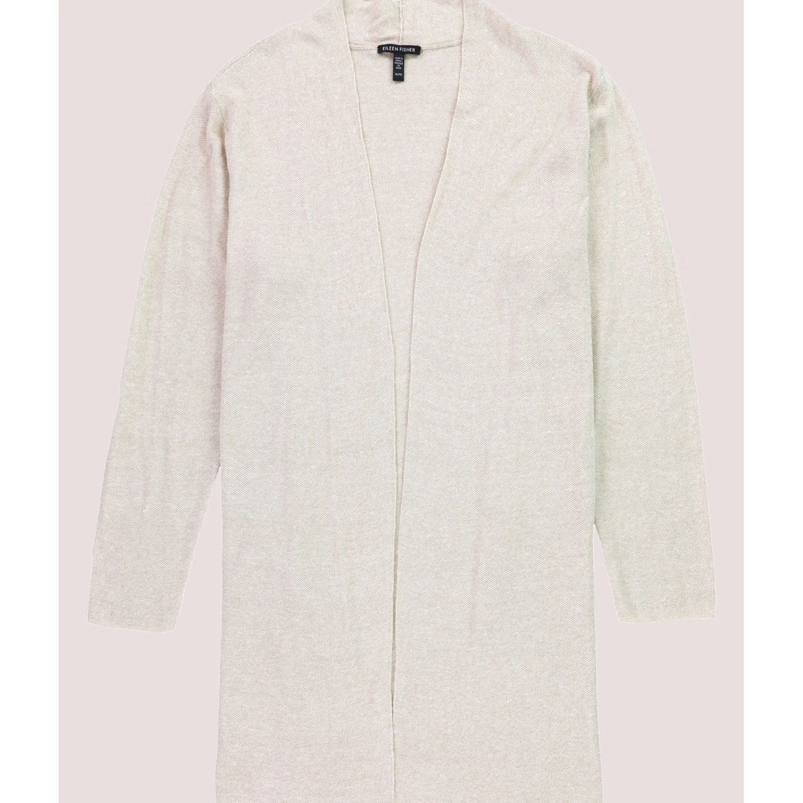 Eileen Fisher Eileen Fisher Womens Cardigan Sweater Beige XS Solid Size XS / US 0-2 / IT 36-38 - 1 Thumbnail