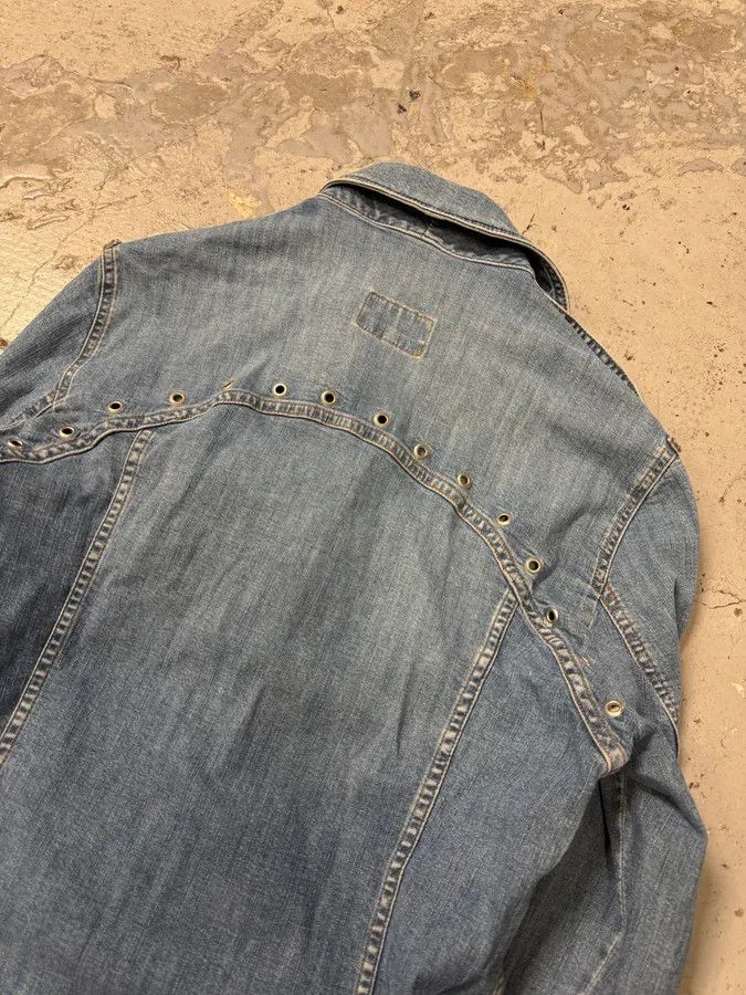 Designer × Dolce & Gabbana × Vintage SS2004 Dolce & Gabbana Military Bondage Denim Jacket Size M / US 6-8 / IT 42-44 - 3 Thumbnail