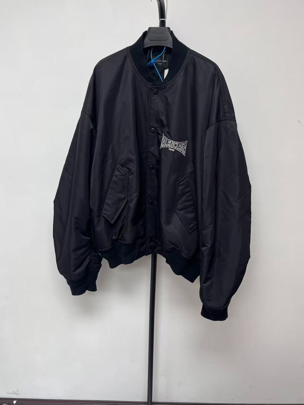 Balenciaga Balenciaga Baseball Collar Drop Shoulder Jacket Size US M / EU 48-50 / 2 - 1 Thumbnail