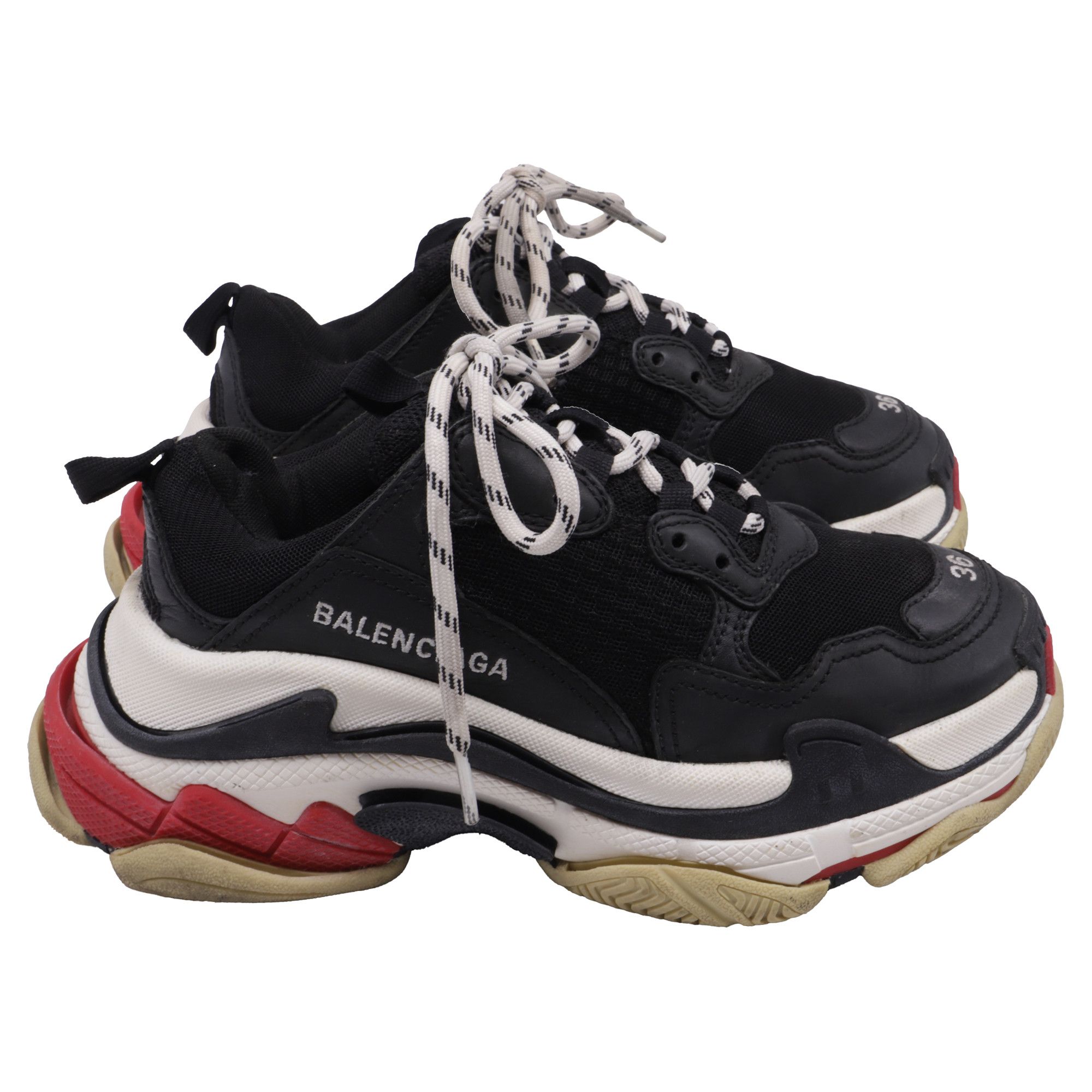 Balenciaga Balenciaga Triple S Sneakers in Black Polyester Size US 6 / IT 36 - 1 Thumbnail