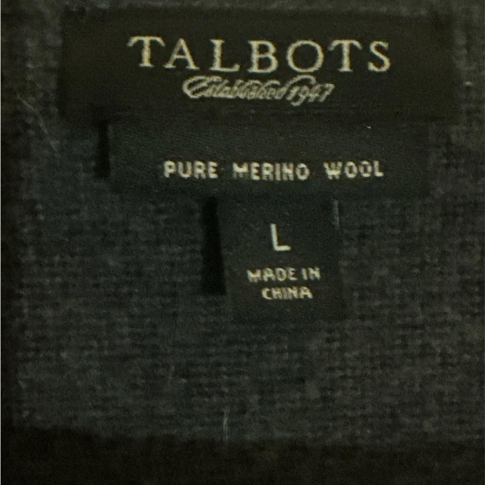 Designer Talbots Merino wool double buttoned down sweater. Large Size L / US 10 / IT 46 - 2 Thumbnail