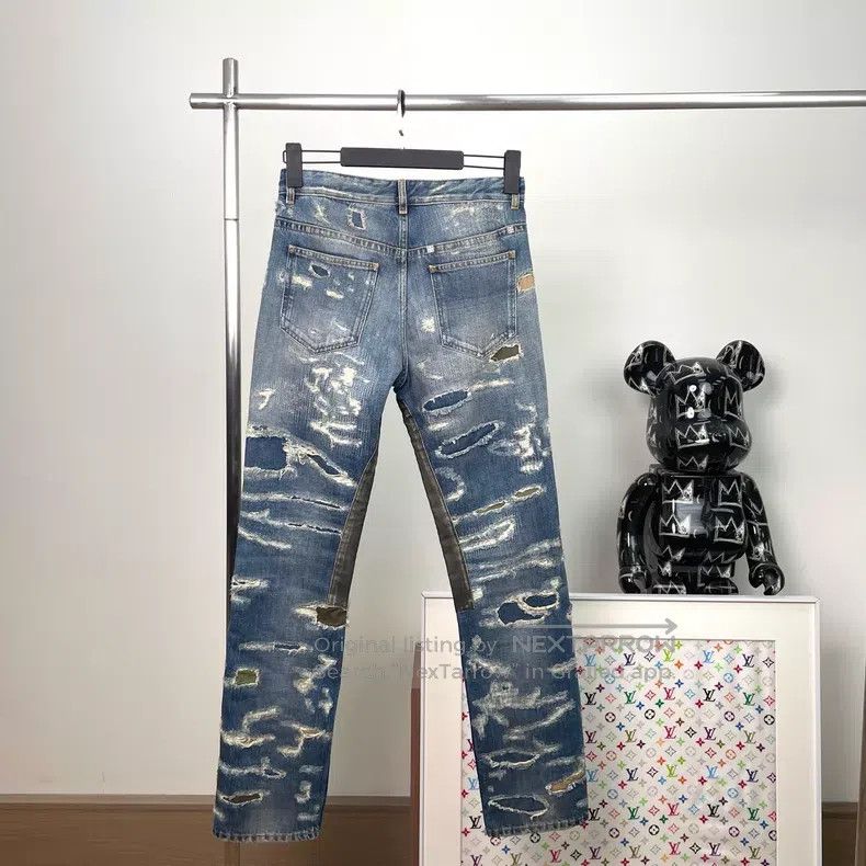 Givenchy Givenchy Ripped Zip Casual Denim Pants Size US 30 / EU 46 - 3 Thumbnail