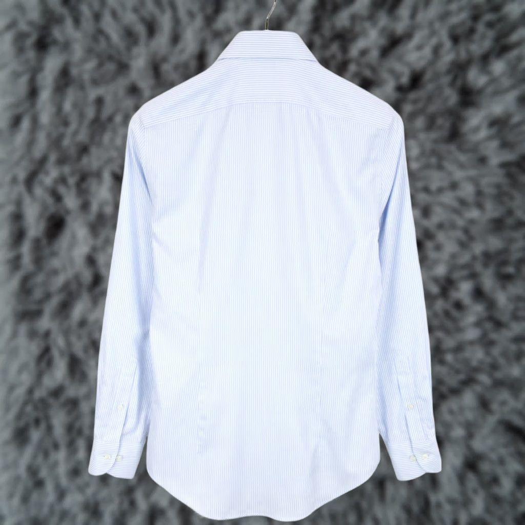 Suitsupply Suitsupply Dress Shirt Pinstriped Extra Slim Fit Men's 37 / 14 1/2 Blue White, Button-Up, Formal, Business Size 36R - 1 Thumbnail