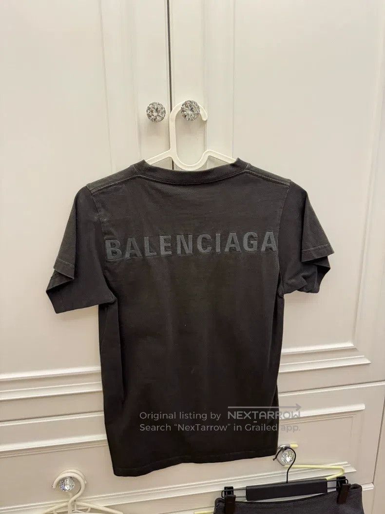 Balenciaga Balenciaga Water Washed Dark Gray Short Sleeve T-Shirt - X Size US XS / EU 42 / 0 - 2 Thumbnail