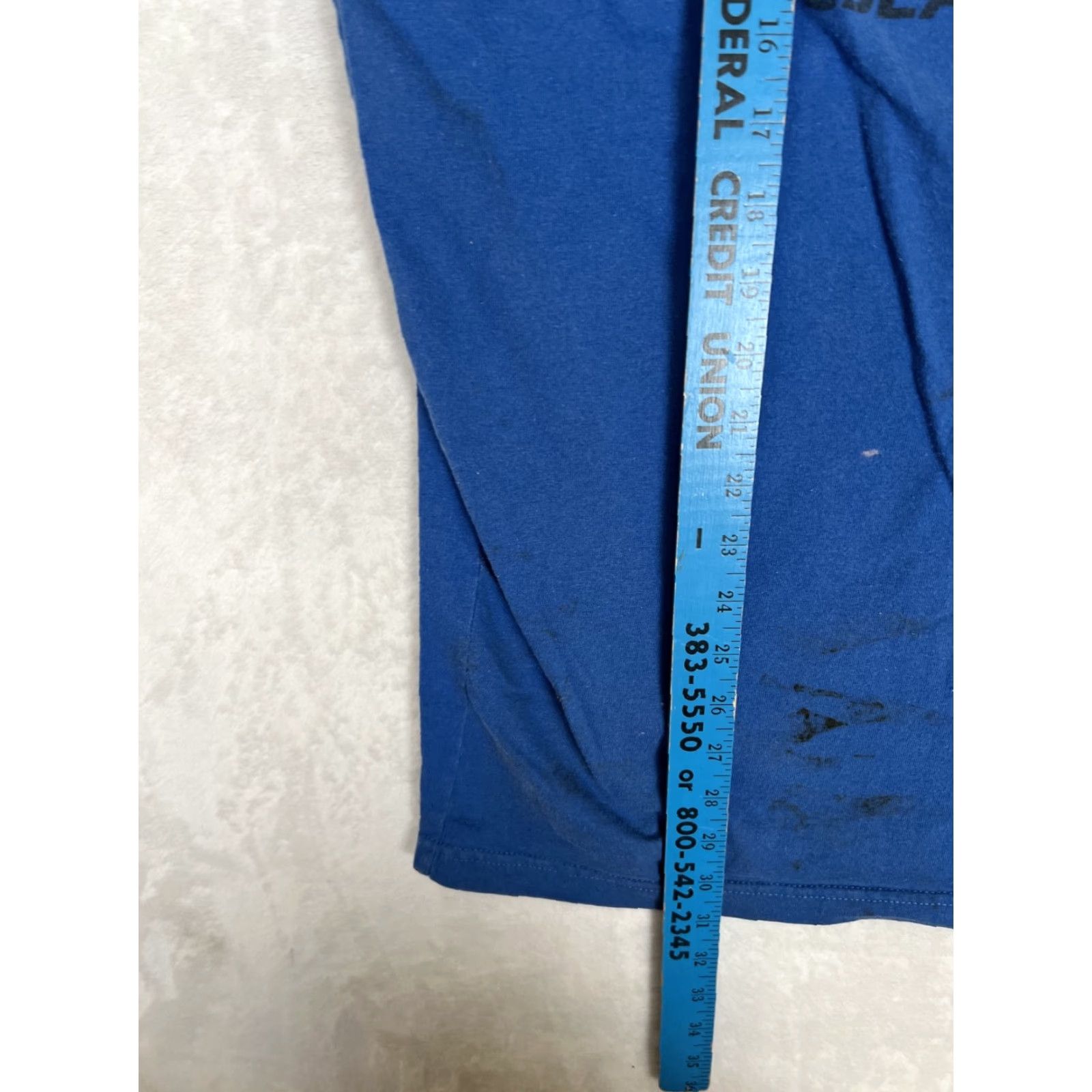 Vintage VINTAGE Union Line Shirt T-Shirt XL Men Blue Cotton Crew Neck Short Sleeve Dog School California CSEA River Dogs 1990s Mens Size US XL / EU 56 / 4 - 7 Thumbnail