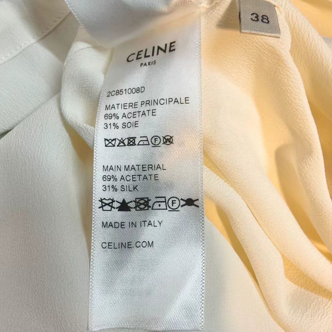 Celine Celine beige shirt with gold buttons Size XS / US 0-2 / IT 36-38 - 5 Thumbnail