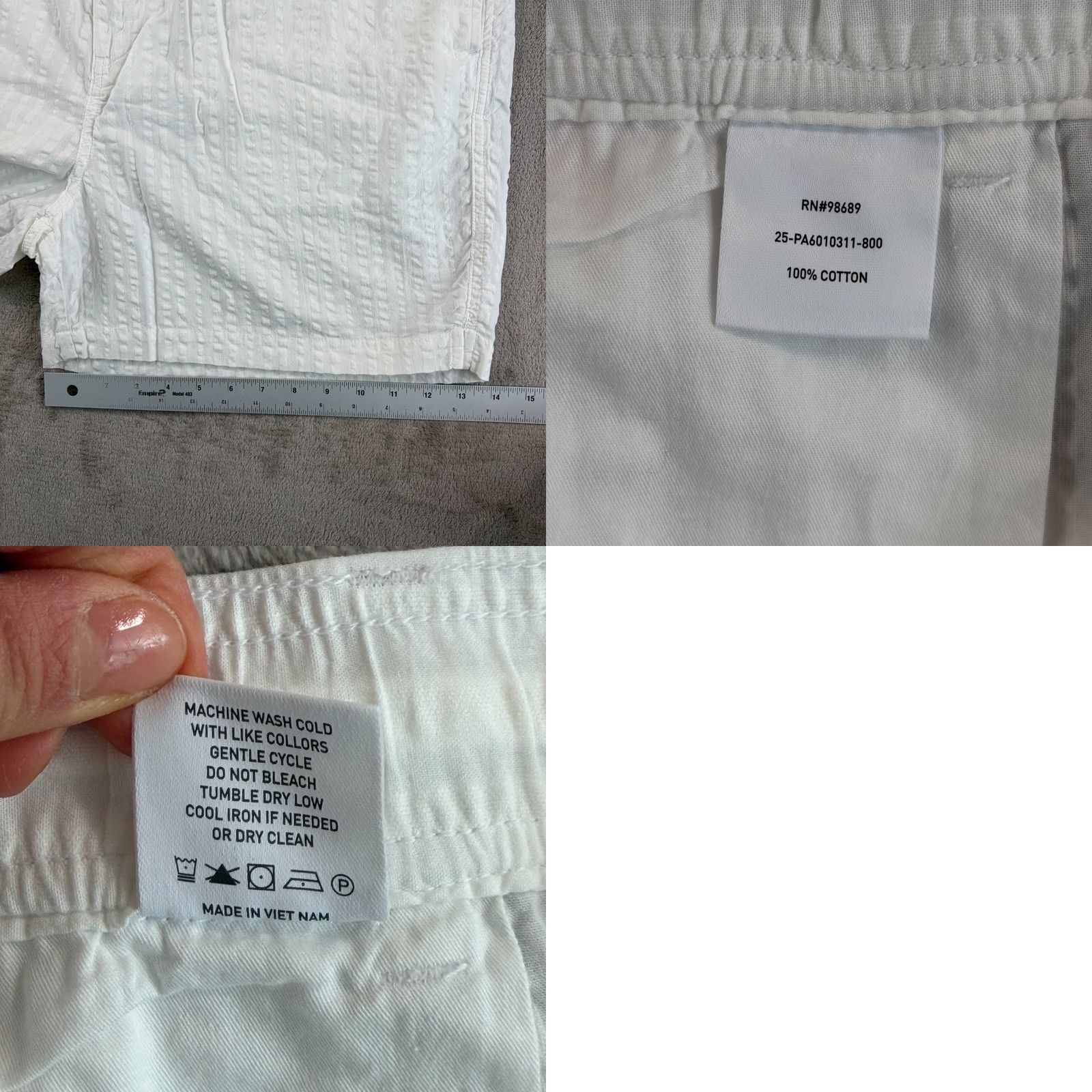 Todd Snyder Todd Snyder White 5" Seersucker Beachcomber Shorts Men 2XL Designer NWT Size US 39 - 8 Thumbnail