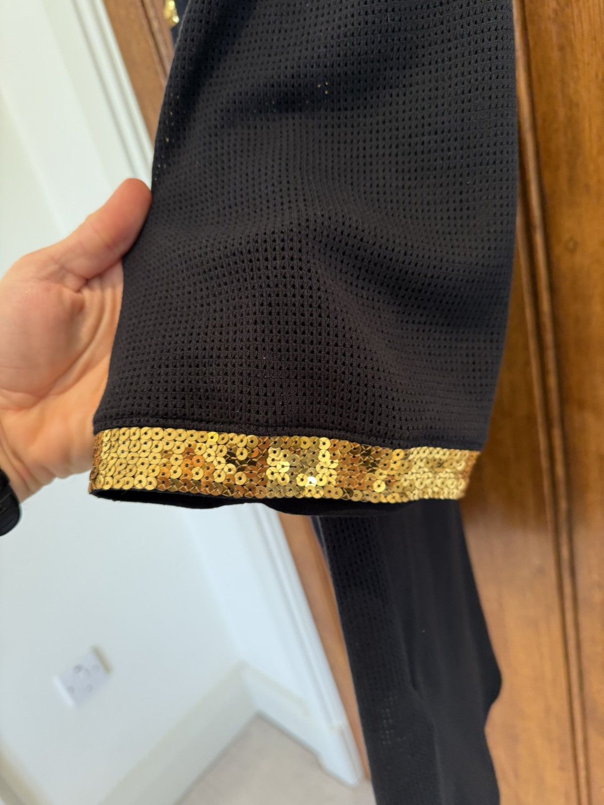 Celine $1.74k SS23 Celine 16 black gold sequin logo jersey t shirt Size US S / EU 44-46 / 1 - 12 Thumbnail