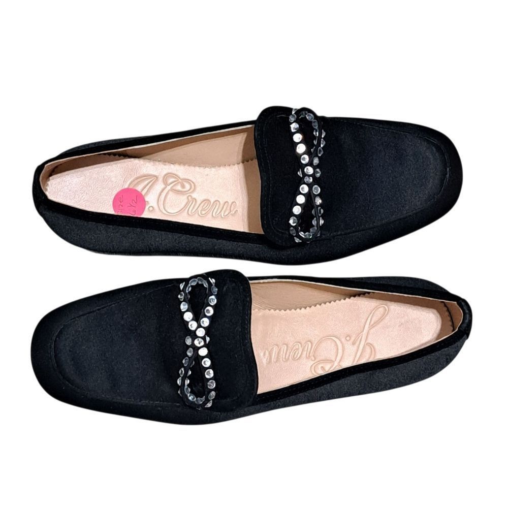 J.Crew J. Crew Marie Bow Elegant Slip On Loafers Rhinestone Detail Size US 6.5 / IT 36.5 - 10 Thumbnail
