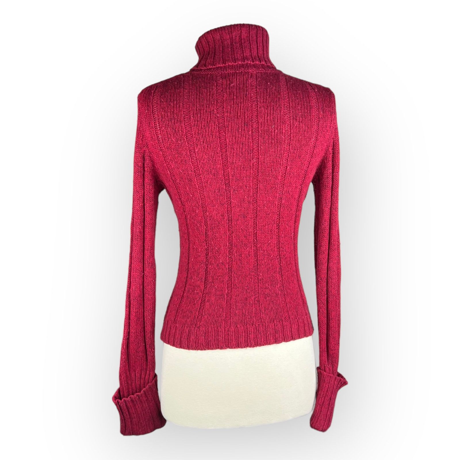 Express Vintage Express Red Turtleneck Sweater | Y2K Size S / US 4 / IT 40 - 3 Thumbnail