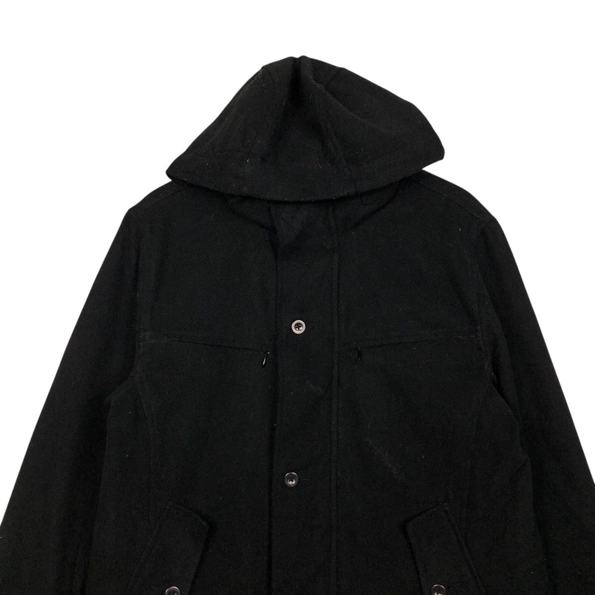In The Attic 📌Rich Black Vintage Wool Biker Jacket In The Attic Punk Cut Size US L / EU 52-54 / 3 - 4 Thumbnail