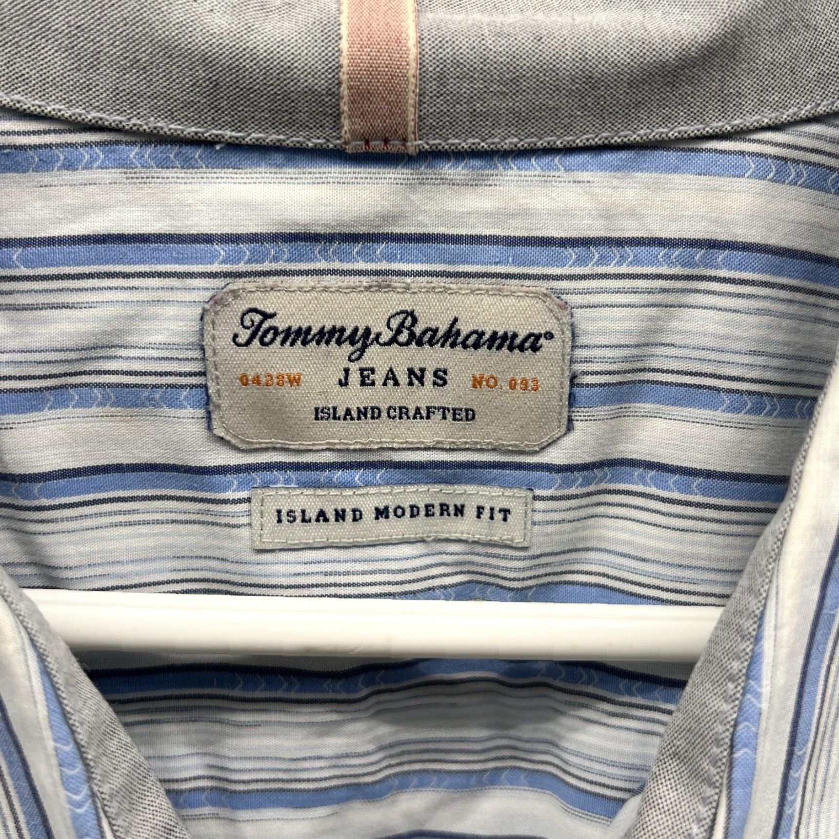 Tommy Bahama Tommy Bahama Jeans Shirt Mens 2XL Blue Stripe Long Sleeve Button Front Casual Shirt Size US XXL / EU 58 / 5 - 6 Thumbnail
