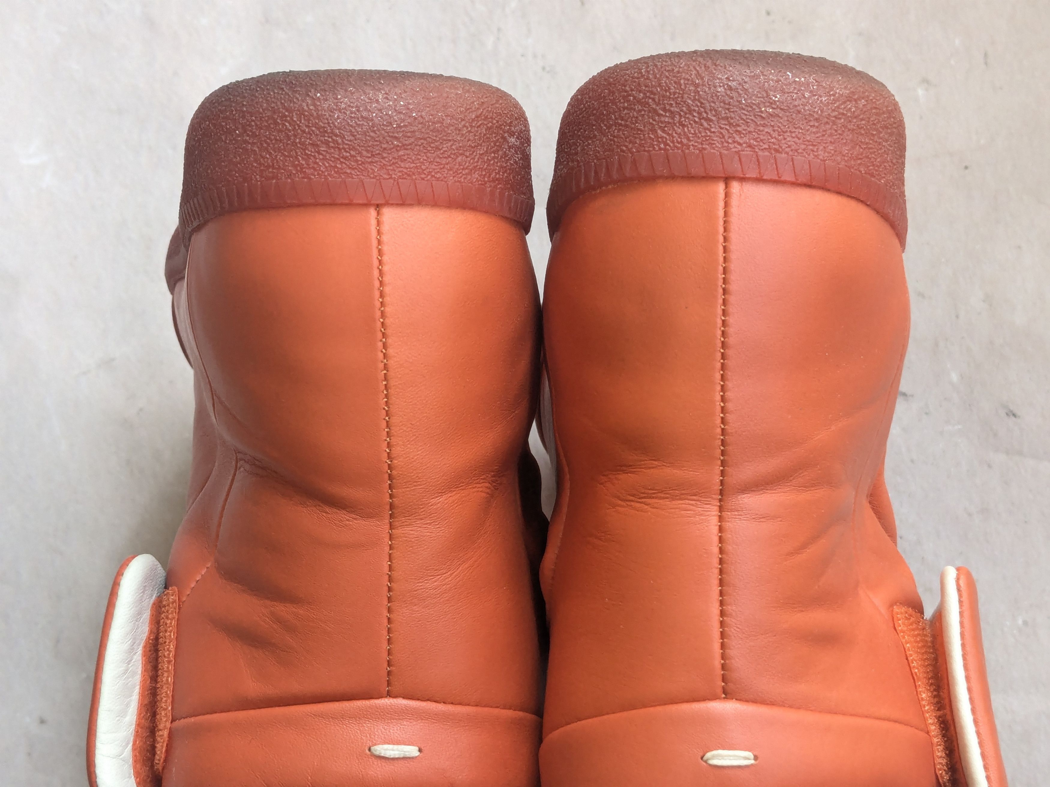 Maison Margiela Maison Margiela Future Orange Leather 10 43 Italy High Tops Size US 10 / EU 43 - 16 Thumbnail