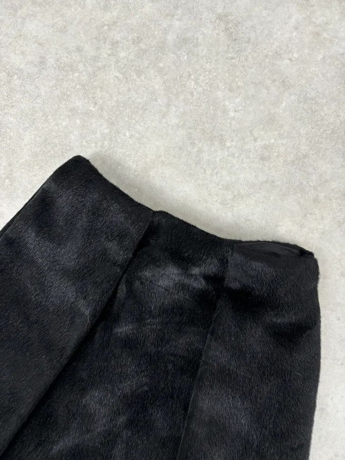 Jil Sander FW2011 Jil Sander Black A-Line Faux Pony Hair Skirt Size 26" / US 2 / IT 38 - 7 Thumbnail