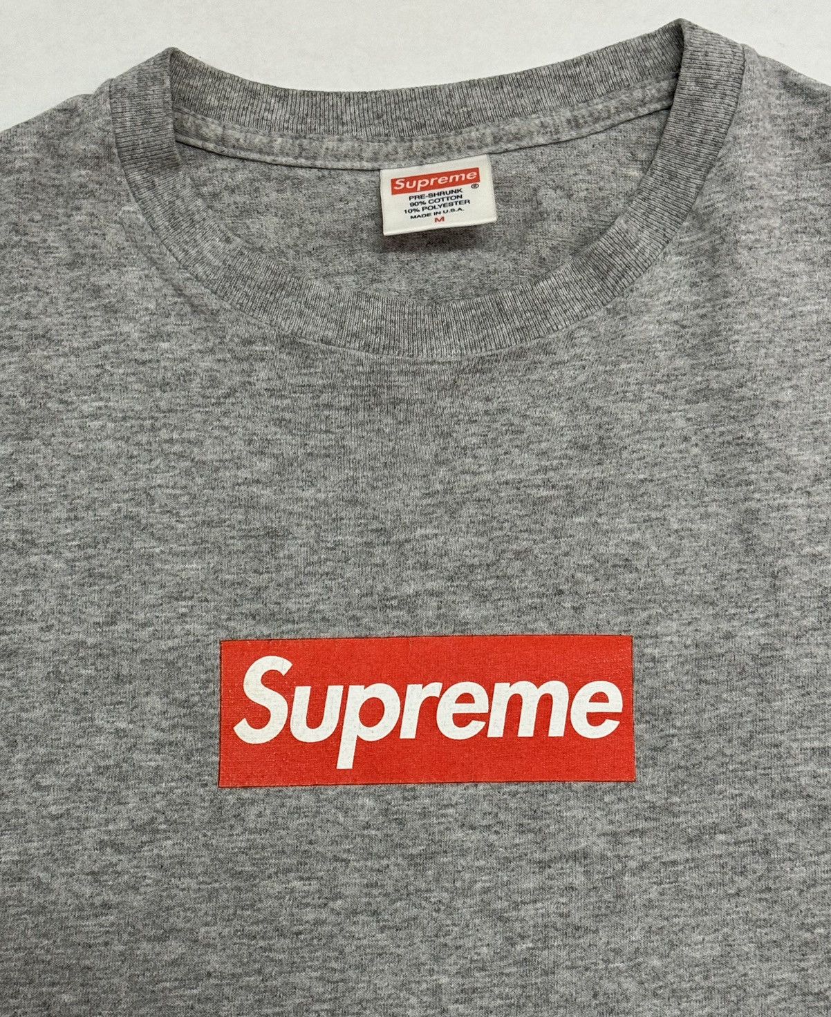 Supreme Grey Box Logo T Shirt | Grailed