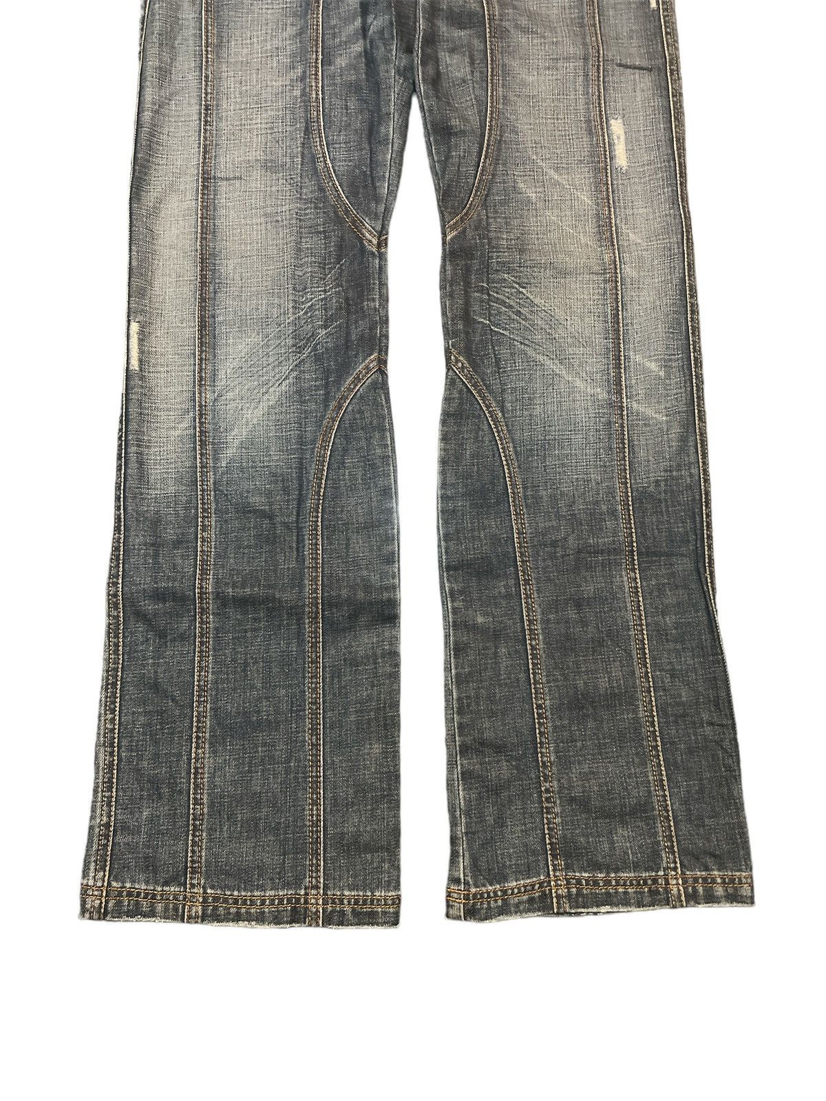 Japanese Brand SICK💥ABSOLUT JOY PATCHWORK DISTRESSED DENIM PANT Size US 32 / EU 48 - 3 Thumbnail